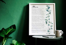 Load image into Gallery viewer, Ithaca Poem Print: Constantine Cavafy, Eucalyptus Watercolor Art