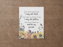 Load image into Gallery viewer, Albert Camus: "Don't walk behind me... Just be my friend" - Framed & Unframed Options