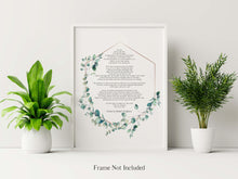 Load image into Gallery viewer, Union Poem Robert Fulghum Personalized Wedding poem wall art - Love Poem - Full Poem - Physical Art Print Without Frame