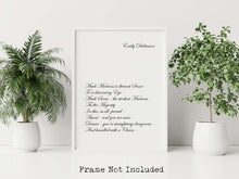 Load image into Gallery viewer, Emily Dickinson Print Much Madness is divinest Sense - Poetry Wall art