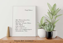 Load image into Gallery viewer, Emily Dickinson Print Much Madness is divinest Sense - Poetry Wall art