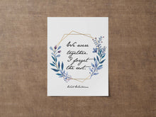 Load image into Gallery viewer, Walt Whitman Print We were together. I forget the rest