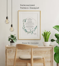 Load image into Gallery viewer, Union Poem Robert Fulghum Personalized Wedding poem wall art - Love Poem - Full Poem - Physical Art Print Without Frame