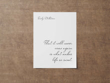 Load image into Gallery viewer, Emily Dickinson Quote Print - Literary Wall Art - Minimalist Poetry Poster - Classic Literature Decor - Inspirational Gift for Writers