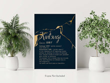 Load image into Gallery viewer, Kintsugi Meaning print Kintsukuroi Definition Poster - Japanese Definition print - UNFRAMED