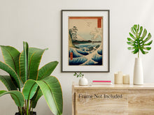 Load image into Gallery viewer, Japanese Wall Art Utagawa Hiroshige Print The Sea at Satta