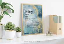Load image into Gallery viewer, Kintsugi Meaning print Kintsukuroi Definition Poster Japanese Definition print - Meaning Wall Art - UNFRAMED
