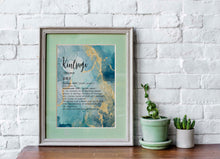 Load image into Gallery viewer, Kintsugi Meaning print Kintsukuroi Definition Poster Japanese Definition print - Meaning Wall Art - UNFRAMED