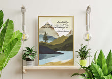 Load image into Gallery viewer, Norman Maclean Quote Print A River Runs Through It "Eventually, all things merge into one"