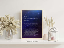 Load image into Gallery viewer, Bright Star John Keats Poem Print, Romantic Literary Wall Art, Celestial Poetry Gift, Starry Night Decor, Love Letter Print, Bookish Art