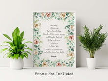 Load image into Gallery viewer, Hail Mary Prayer Print Hail Mary Full of Grace - Catholic Prayer Wall Art - Physical Print Without Frame