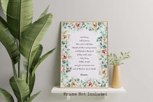 Load image into Gallery viewer, Hail Mary Prayer Print Hail Mary Full of Grace - Catholic Prayer Wall Art - Physical Print Without Frame