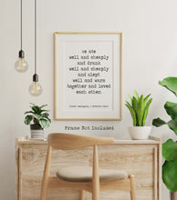 Load image into Gallery viewer, Ernest Hemingway Quote We ate well and cheaply A Movable Feast Framed & Unframed Options