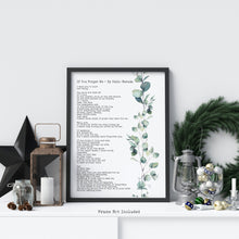 Load image into Gallery viewer, Pablo Neruda Poem Print - If You Forget Me - Neruda Poetry wall art UNFRAMED