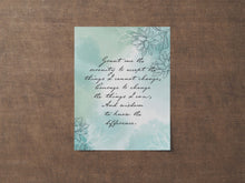 Load image into Gallery viewer, Serenity Prayer Print Non Religious Version Without God sobriety gift for 12 step recovery Framed & Unframed Options
