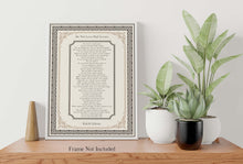 Load image into Gallery viewer, Do Not Love Half Lovers by Kahlil Gibran Poem - Victorian Style Wall Art Poster Print - Physical Art Print Without Frame