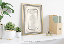 Load image into Gallery viewer, Do Not Love Half Lovers by Kahlil Gibran Poem - Victorian Style Wall Art Poster Print - Physical Art Print Without Frame