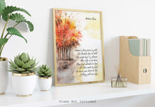Load image into Gallery viewer, Robert Frost Poem Print - Nothing Gold Can Stay Wall Art - Autumn Poetry Poster - Fall Decor - Literary Gift for Book Lovers