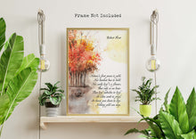 Load image into Gallery viewer, Robert Frost Poem Print - Nothing Gold Can Stay Wall Art - Autumn Poetry Poster - Fall Decor - Literary Gift for Book Lovers