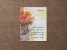 Load image into Gallery viewer, Robert Frost Poem Print - Nothing Gold Can Stay Wall Art - Autumn Poetry Poster - Fall Decor - Literary Gift for Book Lovers