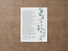 Load image into Gallery viewer, Edgar Guest Poem Print: A Child Of Mine, Bereavement Gift