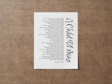 Load image into Gallery viewer, Edgar Guest Poem Print: A Child Of Mine Bereavement Art