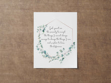 Load image into Gallery viewer, Serenity Prayer Poster Print Sobriety gift Alcoholics Anonymous twelve step recovery - Physical Print Without Frame