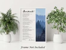 Load image into Gallery viewer, Desiderata print Poem By Max Ehrmann Illustrated poem poster print - forest illustration - Framed And Unframed Options