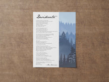 Load image into Gallery viewer, Desiderata print Poem By Max Ehrmann Illustrated poem poster print - forest illustration - Framed And Unframed Options