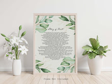 Load image into Gallery viewer, Litany of Trust Poster Print Catholic Prayer for Trust Catholic Wall Art - Physical Print Without Frame