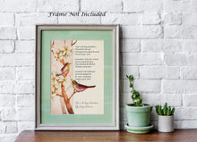 Load image into Gallery viewer, Hope is the thing with feathers Emily Dickinson Poetry Wall art - Physical Print Without Frame