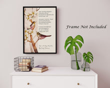 Load image into Gallery viewer, Hope is the thing with feathers Emily Dickinson Poetry Wall art - Physical Print Without Frame