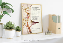 Load image into Gallery viewer, Hope is the thing with feathers Emily Dickinson Poetry Wall art - Physical Print Without Frame
