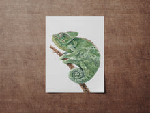 Load image into Gallery viewer, Chameleon Watercolour Print Reptile Room Wall Decor