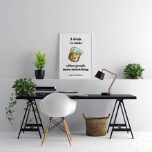 Load image into Gallery viewer, Hemingway Quote Print: Whiskey Bar Sign