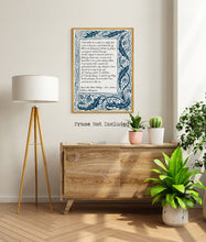 Load image into Gallery viewer, Much Ado About Nothing Print – Shakespeare Quote Art, Don John Monologue, Literary Wall Decor, Victorian Style Border, Classic Theatre Gift