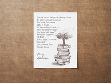 Load image into Gallery viewer, Emily Dickinson Poem Print There is no Frigate like a Book - Framed & Unframed Options