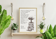 Load image into Gallery viewer, Emily Dickinson Poem Print - There is no Frigate like a Book - Physical Print Without Frame