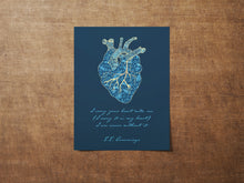 Load image into Gallery viewer, Kintsugi I carry your heart (I carry it in my heart) - E.E. Cummings Anatomical heart