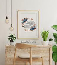 Load image into Gallery viewer, E.E. Cummings Quote Print - Inspirational Wall Art - Be Yourself Poster - Literary Decor - Watercolor Wreath Poetry Print Framed Or Unframed