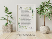Load image into Gallery viewer, Sermons We See poem - Edgar Guest Poem - Art Print Home office Decor poetry wall art - Physical Art Print Without Frame