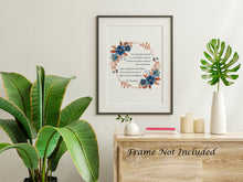 Load image into Gallery viewer, E.E. Cummings Quote Print - Inspirational Wall Art - Be Yourself Poster - Literary Decor - Watercolor Wreath Poetry Print Framed Or Unframed