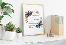 Load image into Gallery viewer, E.E. Cummings Quote Print - Inspirational Wall Art - Be Yourself Poster - Literary Decor - Watercolor Wreath Poetry Print Framed Or Unframed