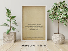Load image into Gallery viewer, F Scott Fitzgerald Quote - I was within and without, inexhaustible variety of life Great Gatsby Print for home library book quote UNFRAMED