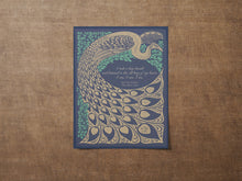 Load image into Gallery viewer, Sylvia Plath Quote Print " I am, I am, I am" – The Bell Jar Literary Art – Vintage Peacock Poster – Book Lover Gift – Framed or Unframed