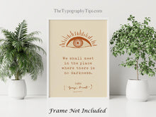 Load image into Gallery viewer, George Orwell 1984 Quote Print – Big Brother Eye Wall Art, Dystopian Literary Poster, Neutral Book Lover Decor, Orwell Gift