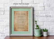 Load image into Gallery viewer, The Man In The Glass Poster Print by Dale Wimbrow, The Guy In The Glass Poem Print, Antique Paper Minimalist Style