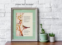Load image into Gallery viewer, Matthew 6:26-27 Print NIV Bible verse "Look at the birds" - Scripture Wall Art - Bible print for Home Framed & Unframed Options