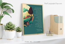 Load image into Gallery viewer, A Native Hill by Wendell Berry ... "And so I go to the woods" illustrated poem - Framed & Unframed Options
