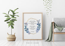 Load image into Gallery viewer, E.E. Cummings Love Poem Print – “Love Is a Place” Wall Art with Floral Wreath, Romantic Literary Decor, Framed or Unframed Poetry Gift